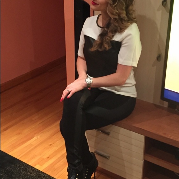 Bcbggeneration top with faux leather - Picture 2 of 7